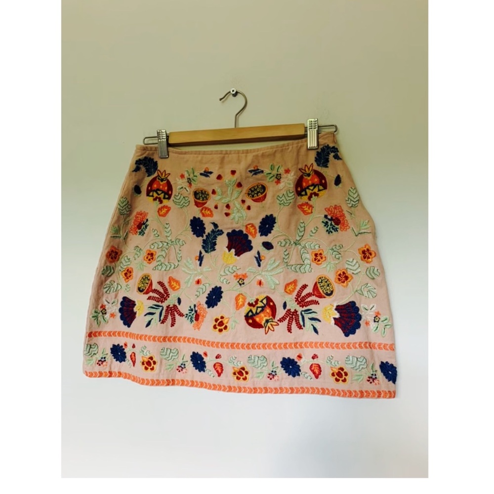 UO embroidered folk skirt